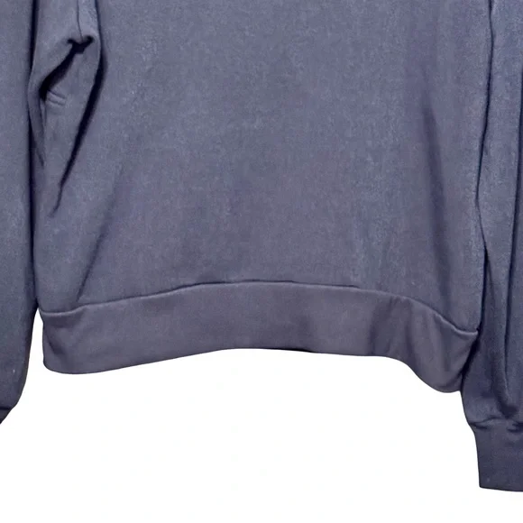 Evereve Chelsea Half Zip Long Sleeve Navy Blue Rainbow Zip Sweatshirt Small - Picture 11 of 14